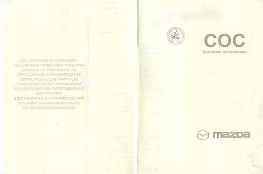 Certificate of Conformity COC